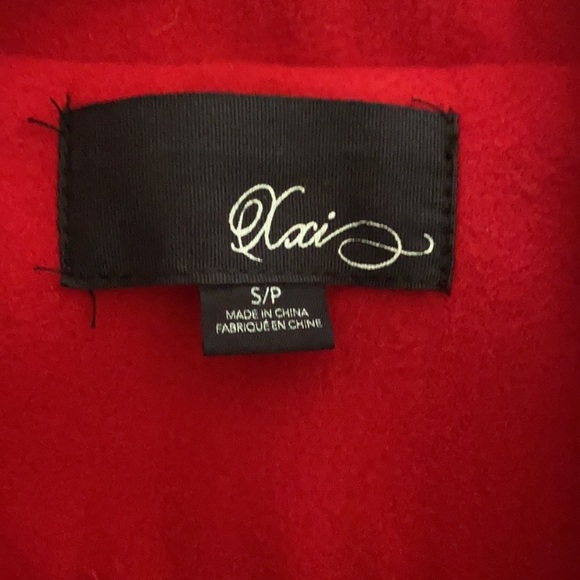 Xai Women’s Red Double breasted coat size S/P - Picture 3 of 5